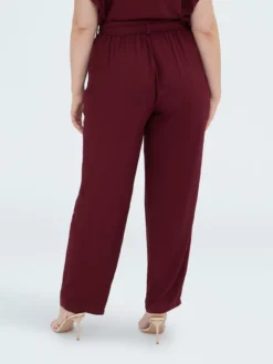 Pantaloni carrot fit in viscosa