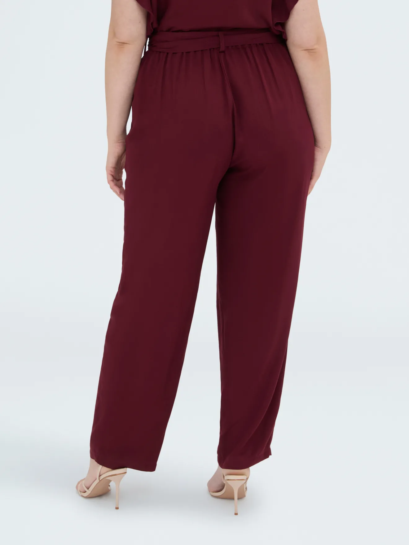 Pantaloni carrot fit in viscosa
