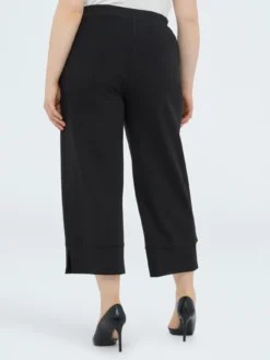 Pantaloni cropped in felpa con dettaglio gioiello