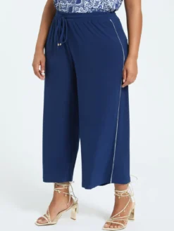 Pantaloni cropped in jersey