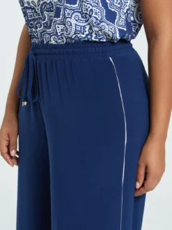 Pantaloni cropped in jersey