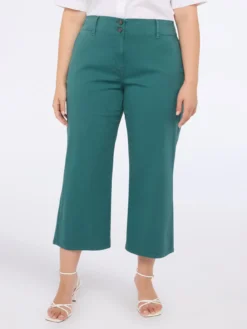 Pantaloni cropped in misto cotone