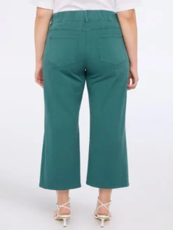 Pantaloni cropped in misto cotone