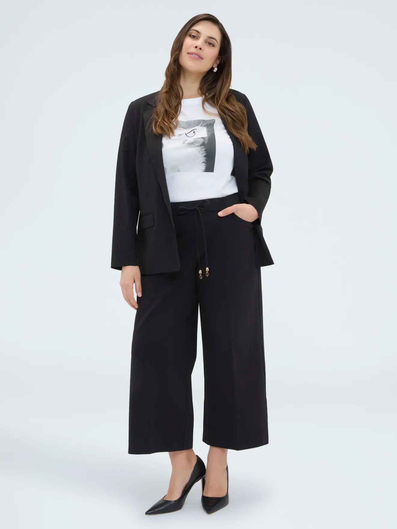 Pantaloni Cropped in Punto Milano