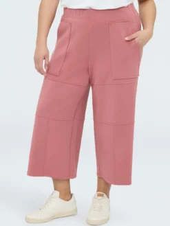 Pantaloni cropped in scuba