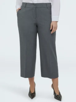 Pantaloni Cropped in tessuto melange