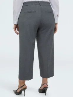 Pantaloni Cropped in tessuto melange