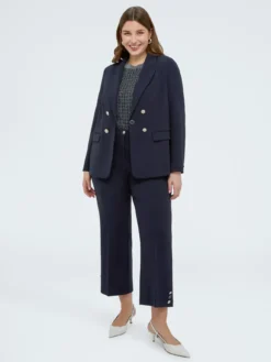 Pantaloni cropped in tessuto stretch