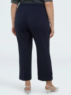 Pantaloni cropped in tessuto stretch