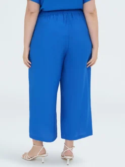 Pantaloni cropped in viscosa