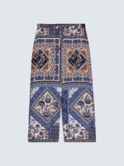 Pantaloni cropped in viscosa