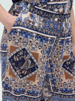 Pantaloni cropped in viscosa