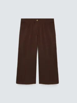 Pantaloni in misto lino e viscosa