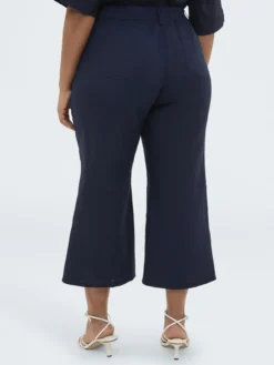 Pantaloni in misto lino e viscosa