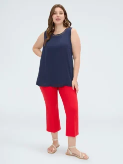 Pantaloni Kick Flare in cotone leggero