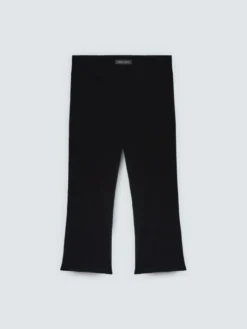 Pantaloni Kick Flare vita elasticizzata asimmetrica