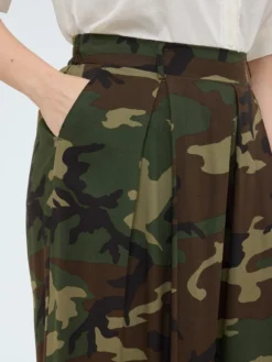 Pantaloni palazzo camouflage