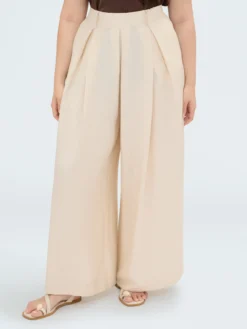 Pantaloni palazzo con pince