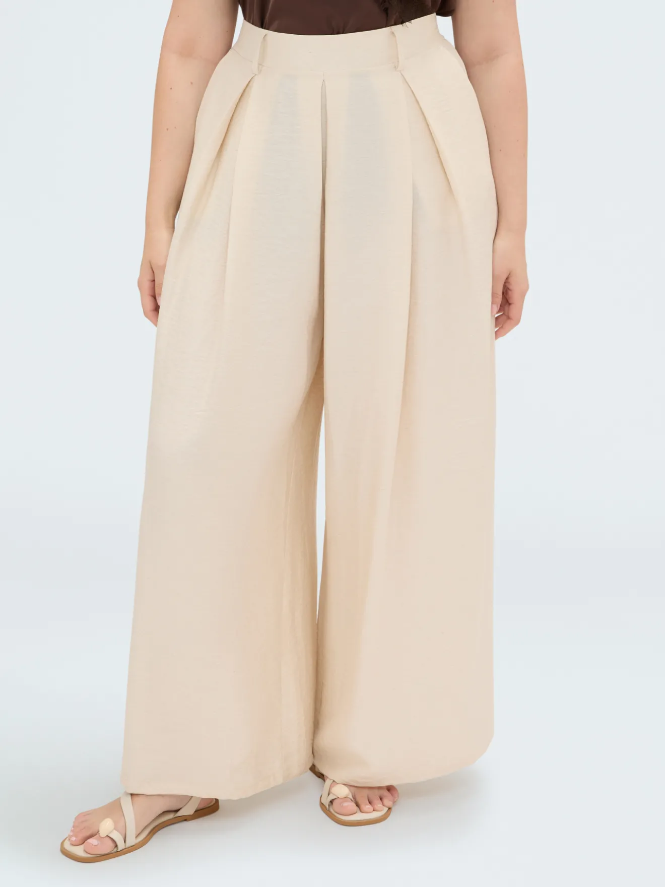 Pantaloni palazzo con pince