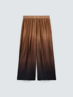 Pantaloni palazzo in raso dégradé