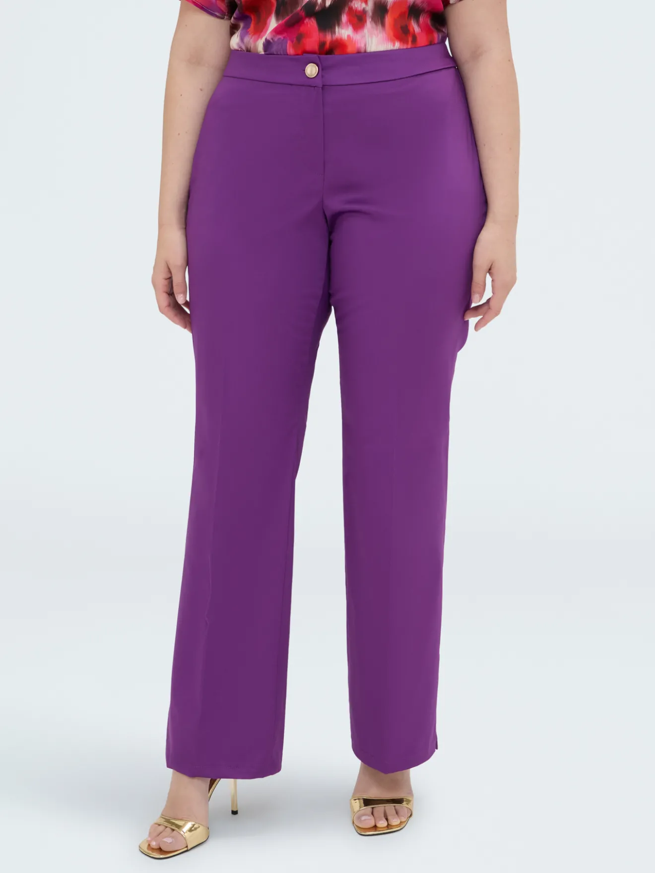 Pantaloni Regular in cotone stretch
