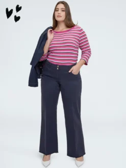 Pantaloni Straight Fit in cotone