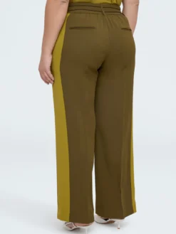 Pantaloni Wide Leg bicolore