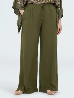 Pantaloni Wide Leg con coulisse in vita