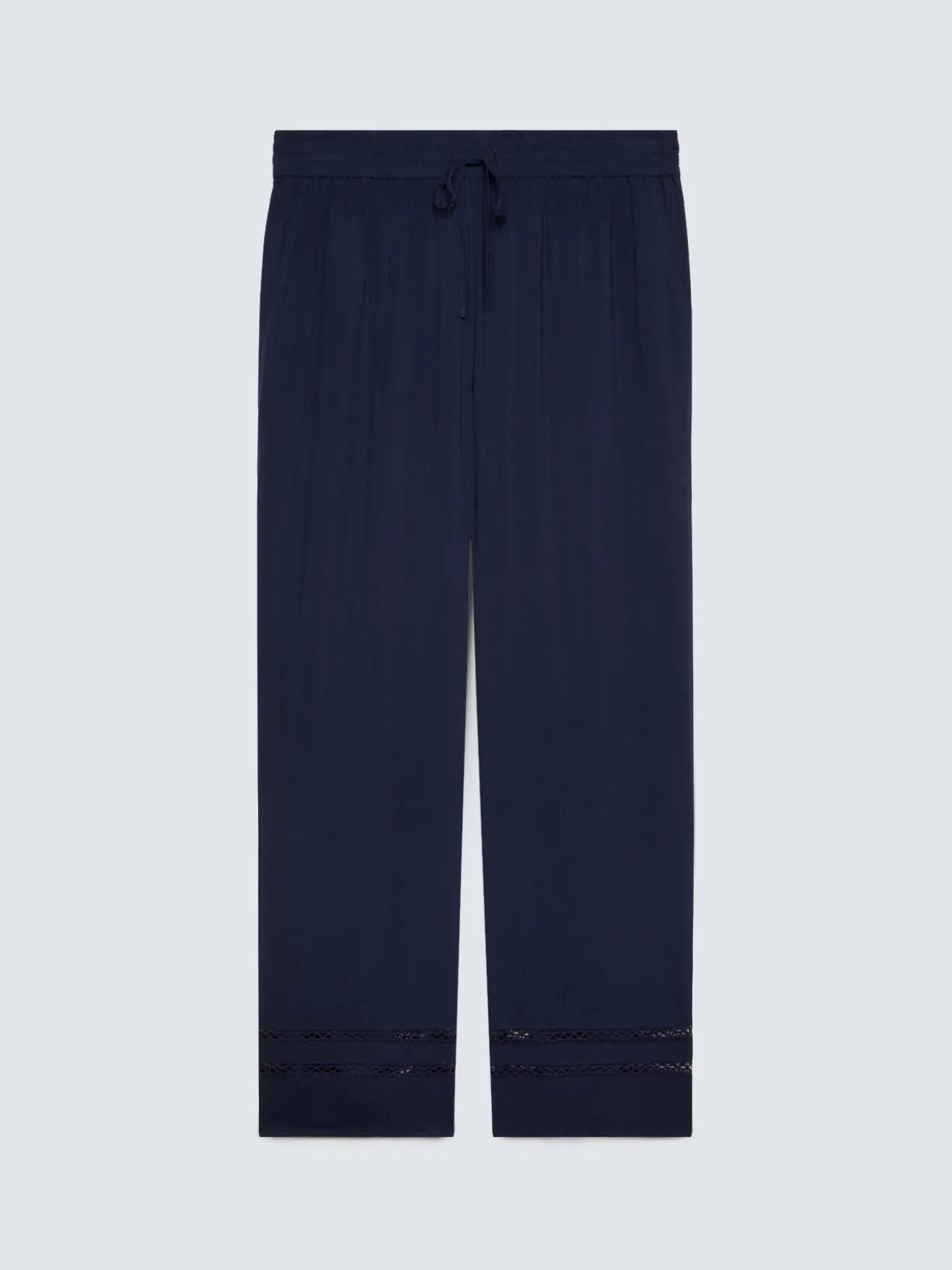 Pantaloni Wide Leg con dettaglio ajour