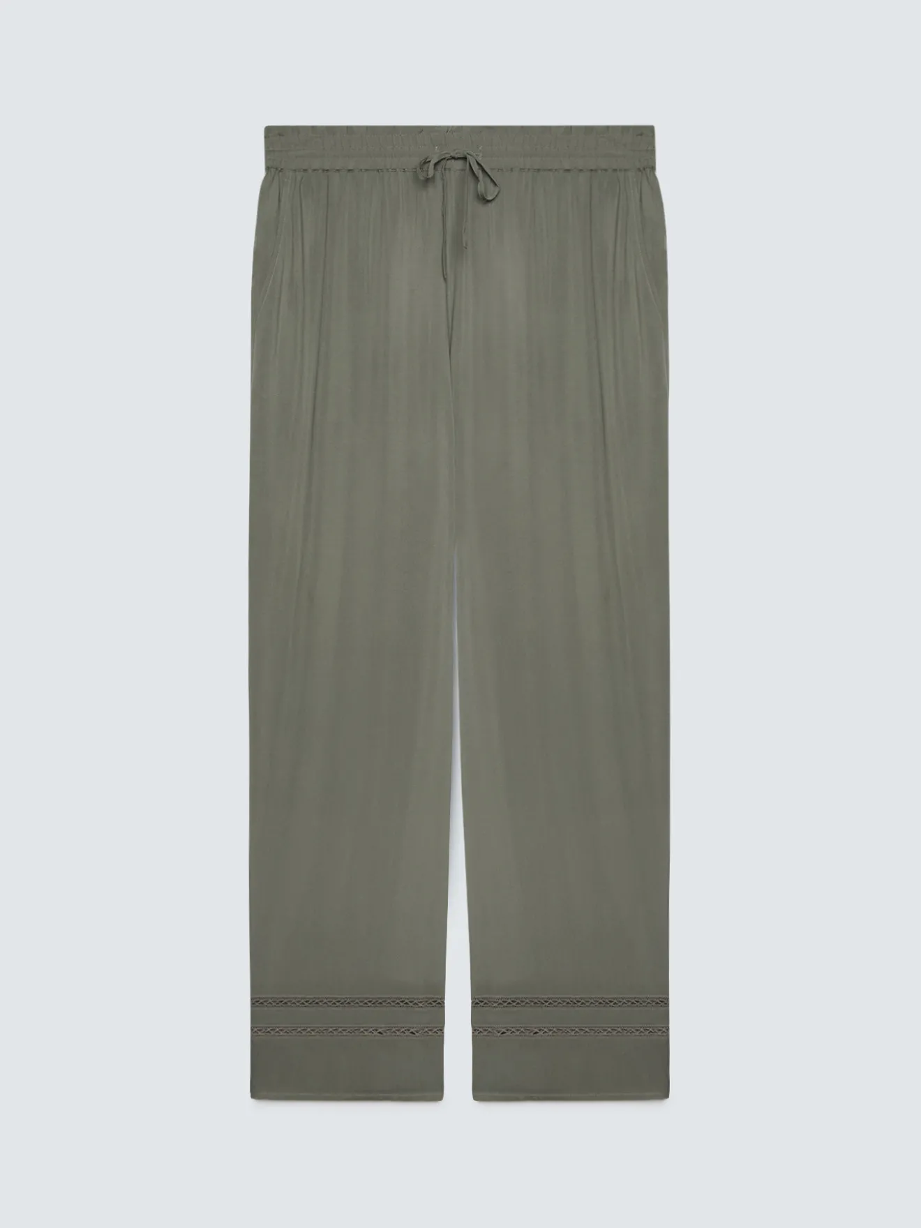 Pantaloni Wide Leg con dettaglio ajour