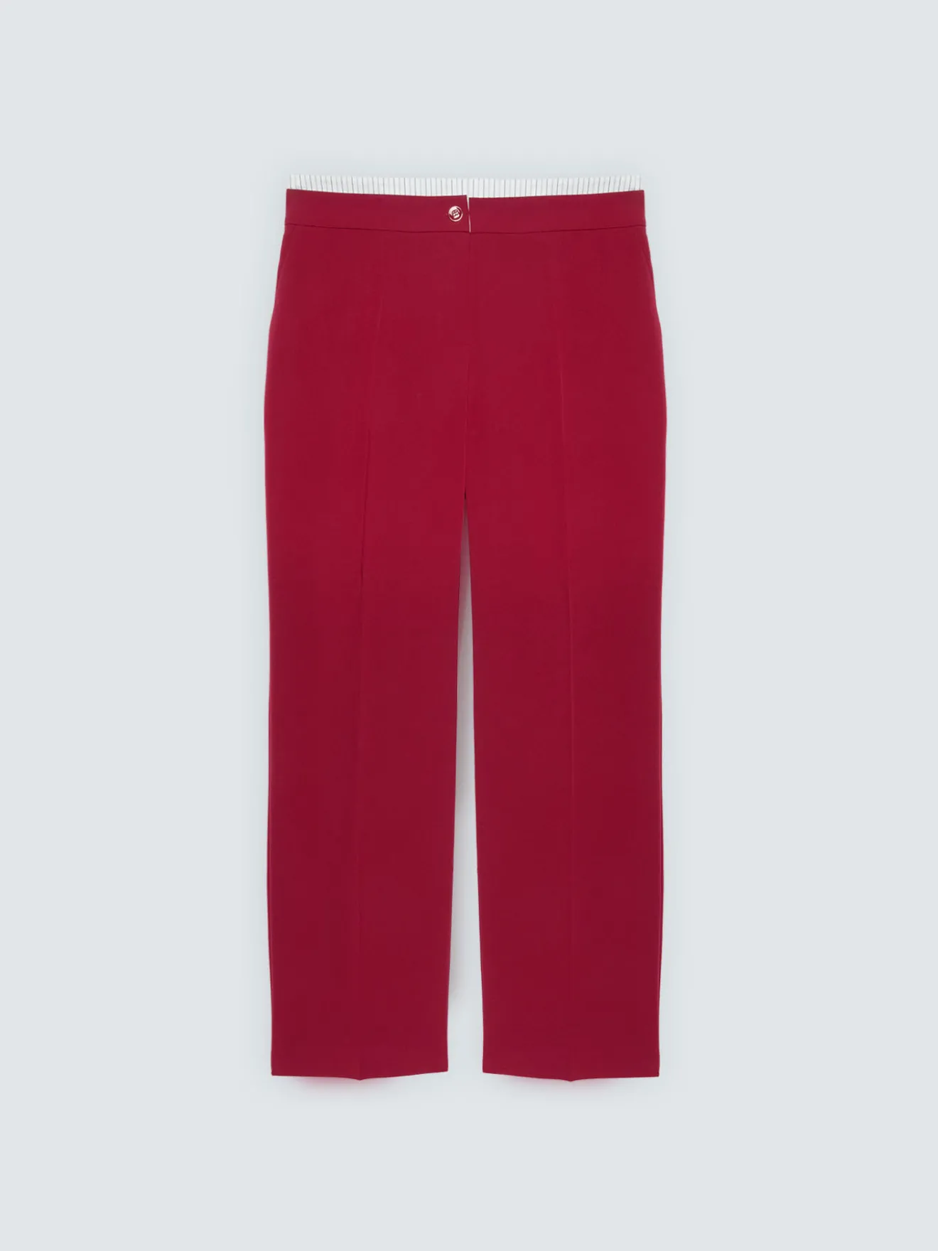 Pantaloni Wide Leg con dettaglio a righe in vita