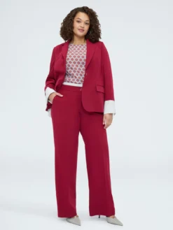 Pantaloni Wide Leg con dettaglio a righe in vita