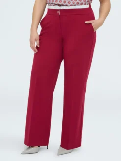 Pantaloni Wide Leg con dettaglio a righe in vita