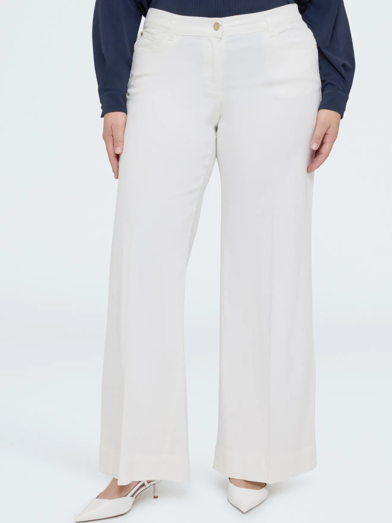 Pantaloni Wide Leg in cotone