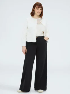 Pantaloni Wide Leg in cotone