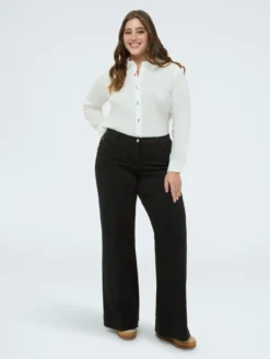 Pantaloni Wide Leg in cotone