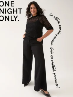 Pantaloni Wide Leg in cotone