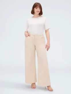 Pantaloni Wide Leg in cotone leggero