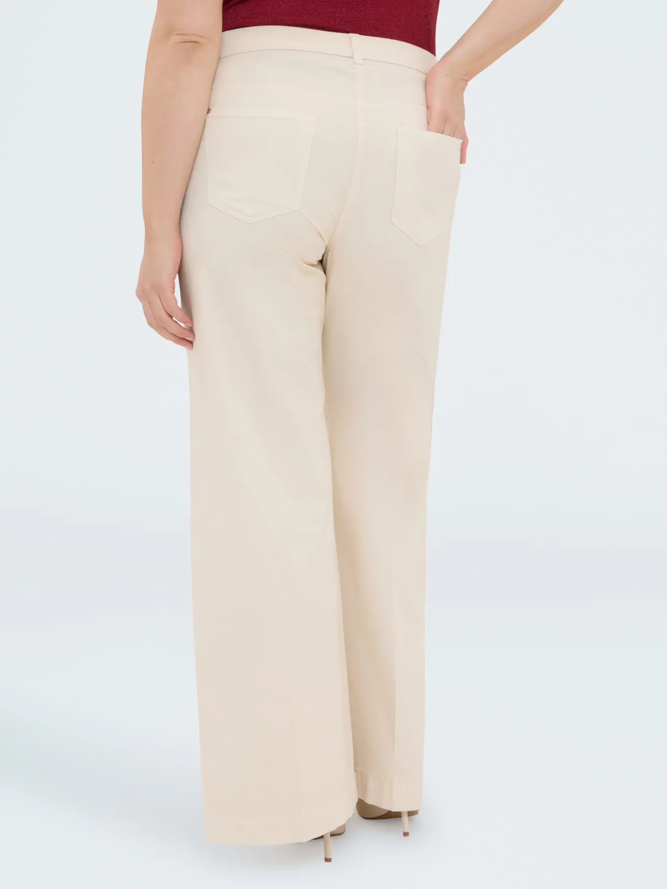 Pantaloni Wide Leg in cotone leggero