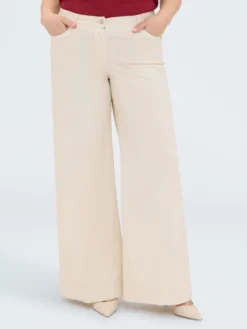 Pantaloni Wide Leg in cotone leggero