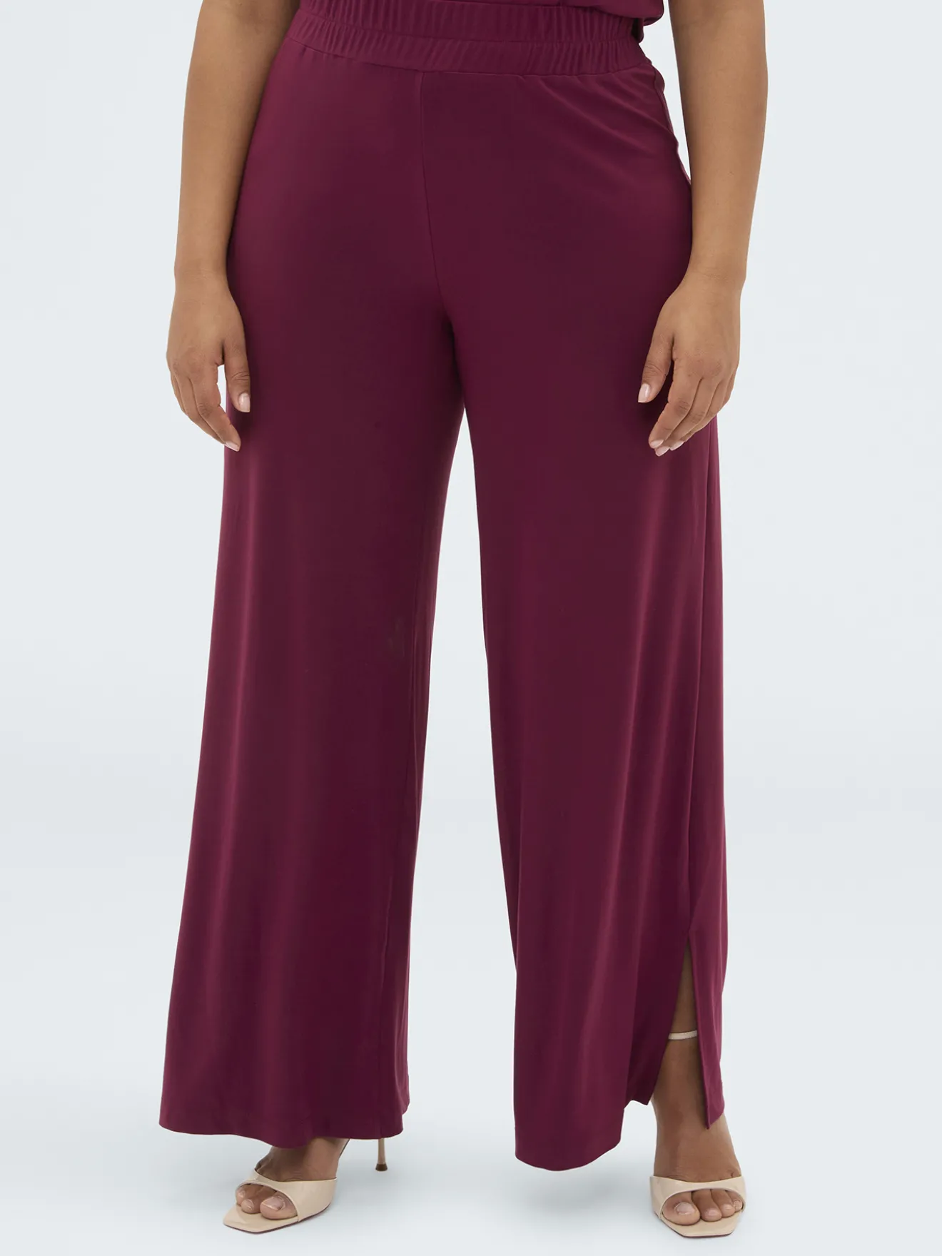 Pantaloni Wide Leg in jersey