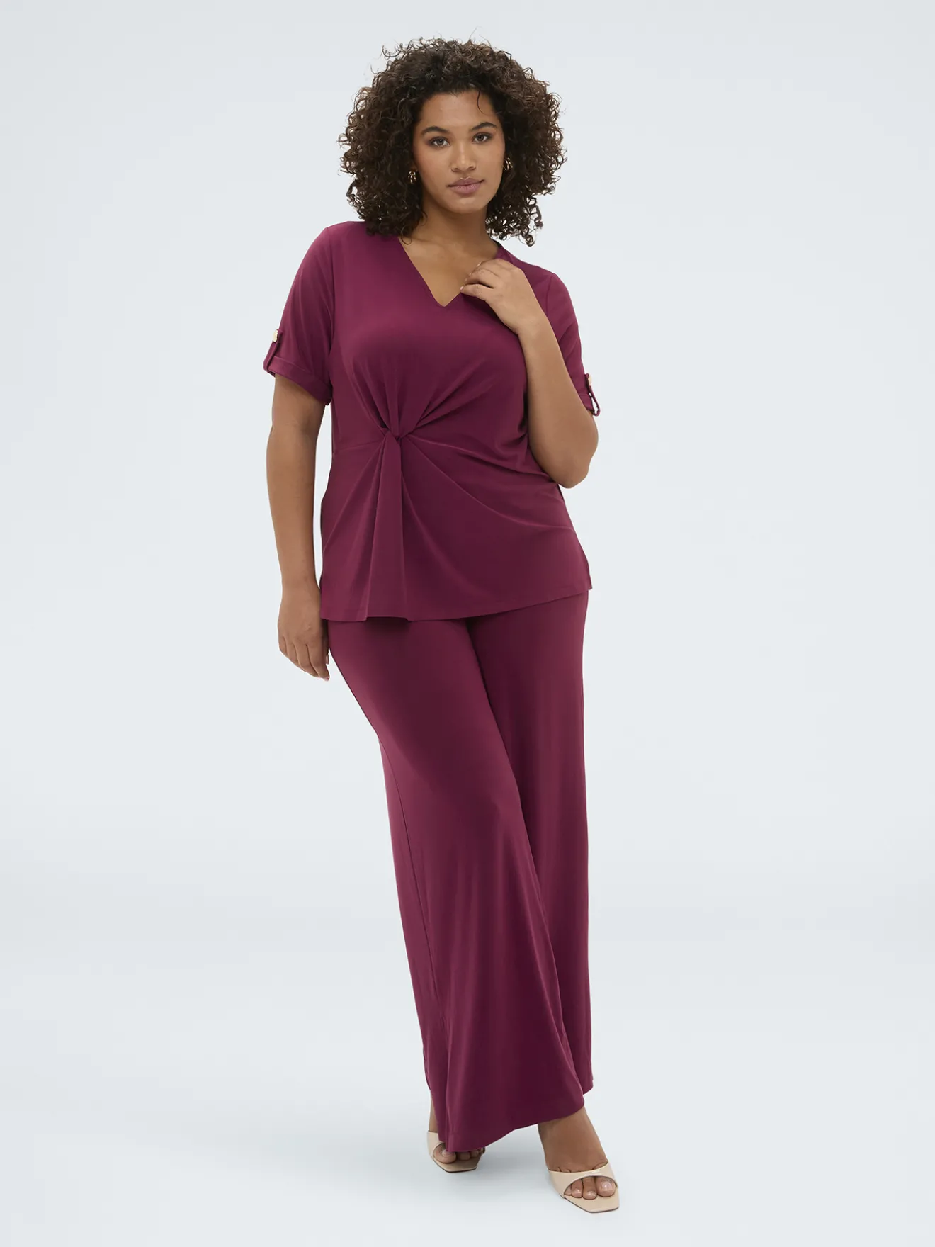 Pantaloni Wide Leg in jersey