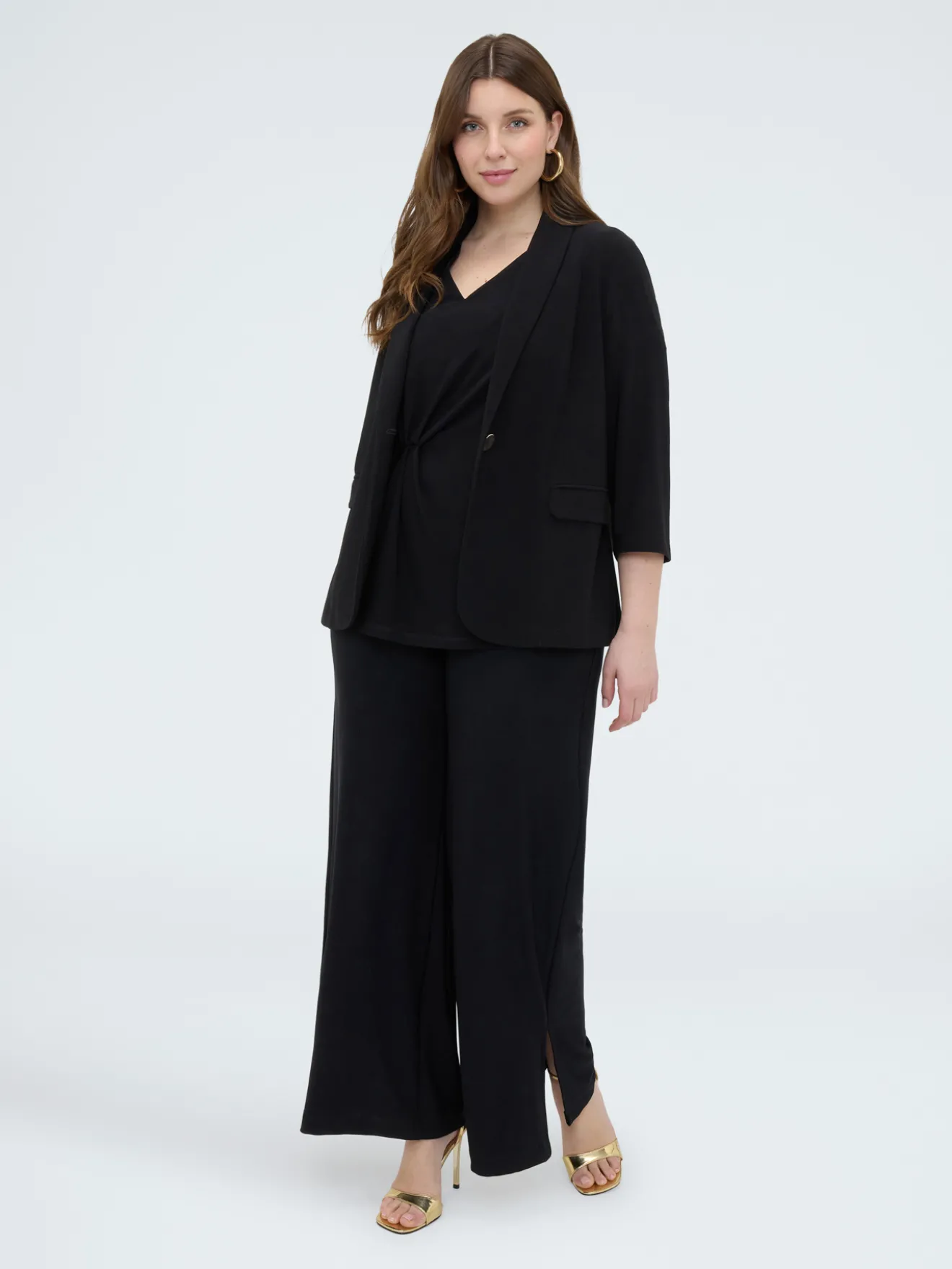 Pantaloni Wide Leg in jersey