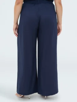 Pantaloni Wide Leg in misto lino