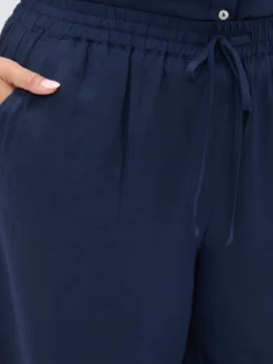 Pantaloni Wide Leg in misto lino