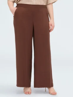Pantaloni Wide Leg in misto viscosa