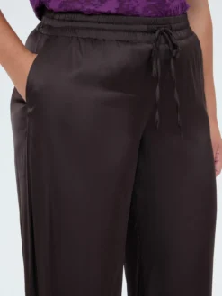 Pantaloni Wide Leg in raso di viscosa