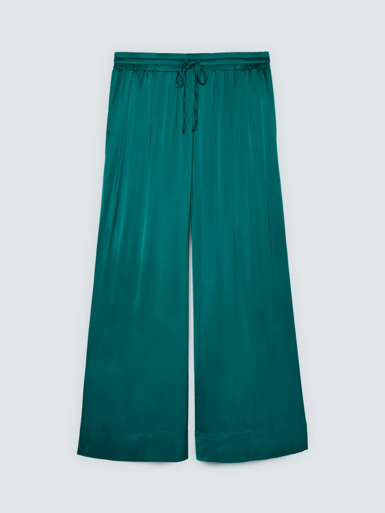 Pantaloni Wide Leg in raso di viscosa