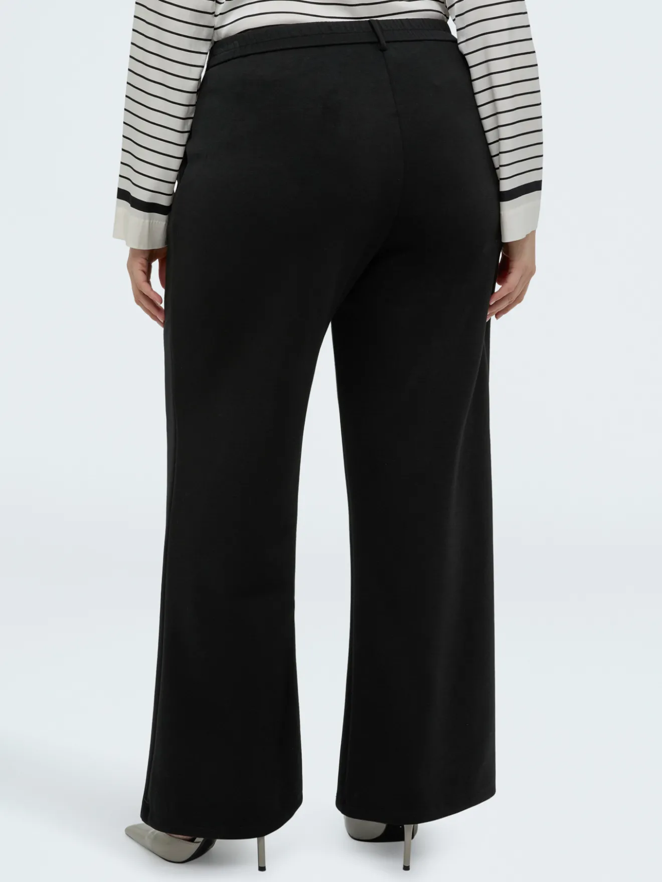 Pantaloni Wide Leg in tessuto scuba