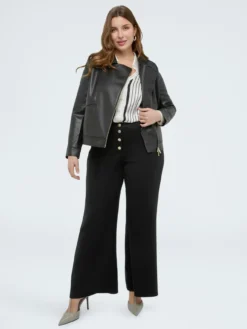 Pantaloni Wide Leg in tessuto scuba